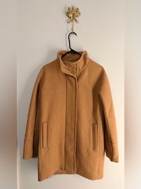 J. Crew Camel Stand Collar Coat